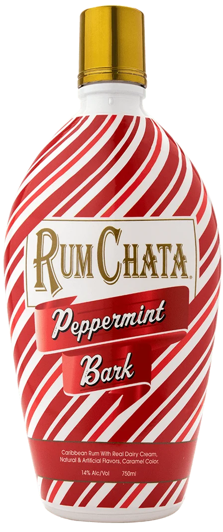 Rumchata peppermint bark bottle