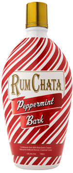 Rumchata peppermint bark bottle.